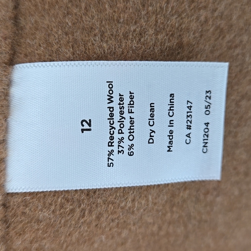 Talbots Campfire Plaid Wool Blend Trench Coat Size 12 NWOT - Picture 14 of 15